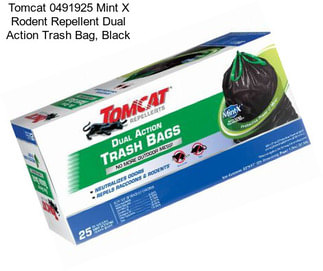 Tomcat 0491925 Mint X Rodent Repellent Dual Action Trash Bag, Black