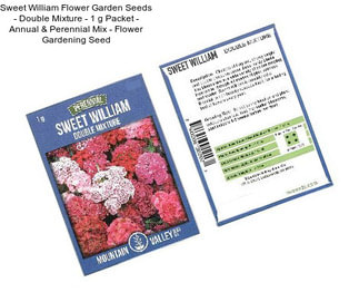 Sweet William Flower Garden Seeds - Double Mixture - 1 g Packet - Annual & Perennial Mix - Flower Gardening Seed