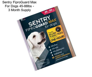 Sentry FiproGuard Max For Dogs 45-88lbs - 3 Month Supply