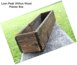 Loon Peak Withun Wood Planter Box