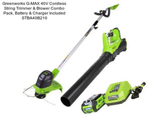 Greenworks G-MAX 40V Cordless String Trimmer & Blower Combo Pack, Battery & Charger Included STBA40B210