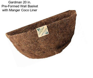 Gardman 20 in. Pre-Formed Wall Basket with Manger Coco Liner