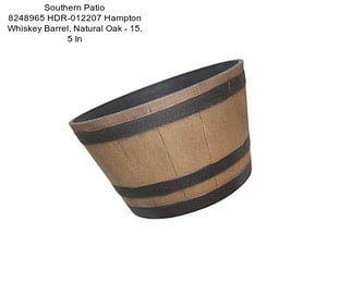 Southern Patio 8248965 HDR-012207 Hampton Whiskey Barrel, Natural Oak - 15. 5 In