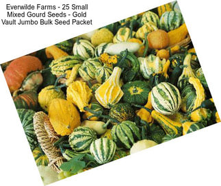 Everwilde Farms - 25 Small Mixed Gourd Seeds - Gold Vault Jumbo Bulk Seed Packet