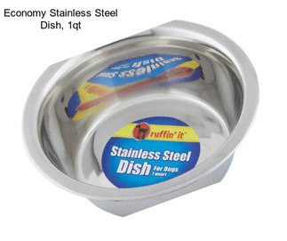 Economy Stainless Steel Dish, 1qt