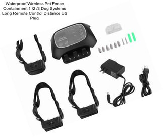 Waterproof Wireless Pet Fence Containment 1 /2 /3 Dog Systems Long Remote Control Distance US Plug