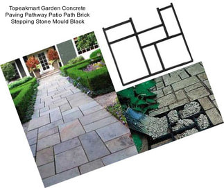 Topeakmart Garden Concrete Paving Pathway Patio Path Brick Stepping Stone Mould Black