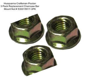 Husqvarna Craftsman Poulan 3 Pack Replacement Chainsaw Bar Mount Nut # 530015917-3PK