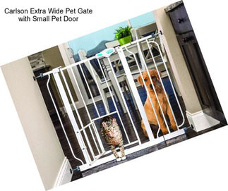 Carlson Extra Wide Pet Gate with Small Pet Door