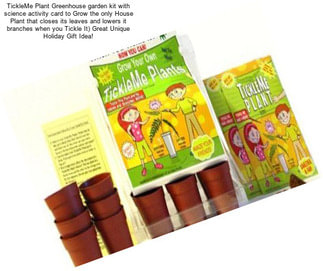 TickleMe Plant Greenhouse garden kit with science activity card to\