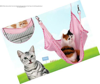 VBESTLIFE Kitten Hammock Bed,3 Colors Cute Small Pet Cat Dog Cage Hammock Kitten Puppy Ferret Soft Hanging Bed Animal Rest Dog Cage Hammock