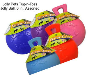 Jolly Pets Tug-n-Toss Jolly Ball, 6 in., Assorted