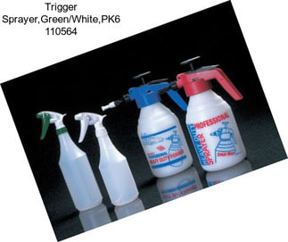 Trigger Sprayer,Green/White,PK6 110564