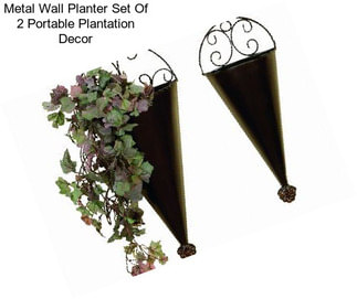 Metal Wall Planter Set Of 2 Portable Plantation Decor