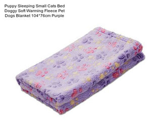 Puppy Sleeping Small Cats Bed Doggy Soft Warming Fleece Pet Dogs Blanket 104*76cm Purple