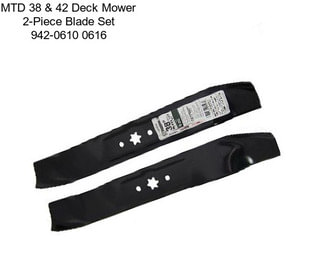MTD 38 & 42 Deck Mower 2-Piece Blade Set 942-0610 0616