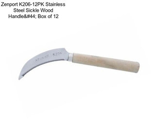 Zenport K206-12PK Stainless Steel Sickle Wood Handle, Box of 12