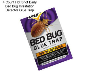 4 Count Hot Shot Early Bed Bug Infestation Detector Glue Trap