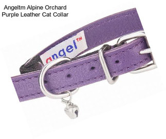 Angeltm Alpine Orchard Purple Leather Cat Collar