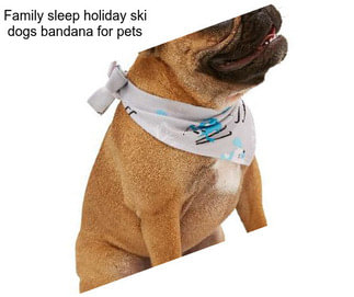 Family sleep holiday ski dogs bandana for pets