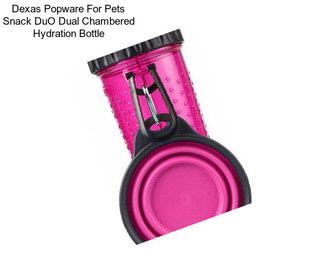 Dexas Popware For Pets Snack DuO Dual Chambered Hydration Bottle