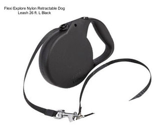 Flexi Explore Nylon Retractable Dog Leash 26 ft. L Black