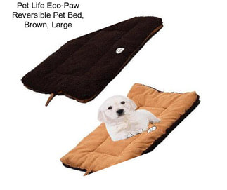 Pet Life Eco-Paw Reversible Pet Bed, Brown, Large