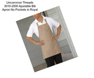 Uncommon Threads 3010-2000 Ajustable Bib Apron No Pockets in Royal