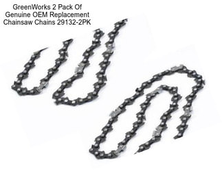 GreenWorks 2 Pack Of Genuine OEM Replacement Chainsaw Chains 29132-2PK