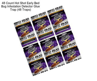 48 Count Hot Shot Early Bed Bug Infestation Detector Glue Trap (48 Traps)