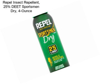 Repel Insect Repellent, 25% DEET Sportsmen Dry, 4-Ounce