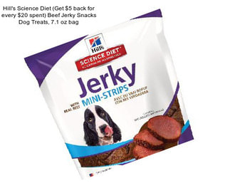 Hill\'s Science Diet (Get $5 back for every $20 spent) Beef Jerky Snacks Dog Treats, 7.1 oz bag