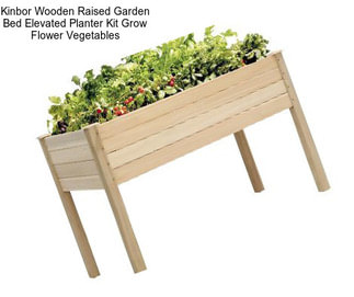 Kinbor Wooden Raised Garden Bed Elevated Planter Kit Grow Flower Vegetables