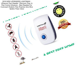 [2018 NEW UPGRADED] LIGHTSMAX - Ultrasonic Pest Repeller - Electronic Plug -In Pest Control Ultrasonic - Best Repellent for Cockroach Rodents Flies Roaches Ants Mice Spiders Fleas Indoor