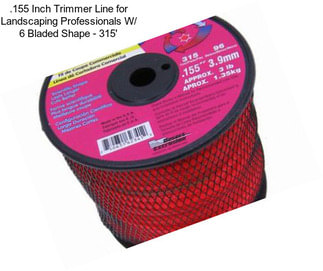 .155 Inch Trimmer Line for Landscaping Professionals W/ 6 Bladed Shape - 315\'