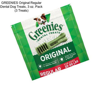 GREENIES Original Regular Dental Dog Treats, 3 oz. Pack (3 Treats)