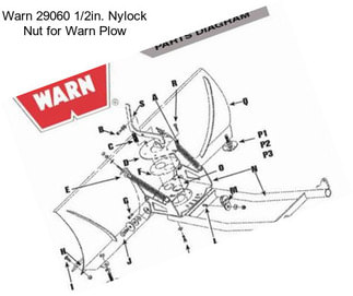 Warn 29060 1/2in. Nylock Nut for Warn Plow