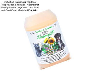 VetVittles Calming & Tearless Puppy/Kitten Shampoo, Natural Pet Shampooo for Dogs and Cats, Skin and Coat Care, Made in USA, 64oz