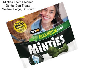 Minties Teeth Cleaner Dental Dog Treats Medium/Large, 30 count