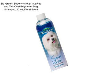 Bio-Groom Super White 21112 Flea and Tick Coat Brightener Dog Shampoo, 12 oz, Floral Scent