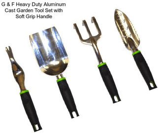 G & F Heavy Duty Aluminum Cast Garden Tool Set with Soft Grip Handle