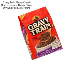 Gravy Train Meaty Classic Beef, Liver and Bacon Flavor Dry Dog Food, 3.5-Pound