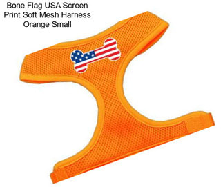 Bone Flag USA Screen Print Soft Mesh Harness Orange Small