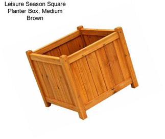 Leisure Season Square Planter Box, Medium Brown