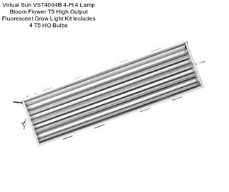 Virtual Sun VST4004B 4-Ft 4 Lamp Bloom Flower T5 High Output Fluorescent Grow Light Kit Includes 4 T5 HO Bulbs