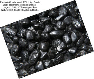 Fantasia Crystal Vault: 1/2 lb High Grade Black Tourmaline Tumbled Stones - Large - 1.25\