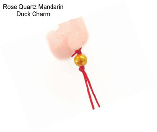 Rose Quartz Mandarin Duck Charm