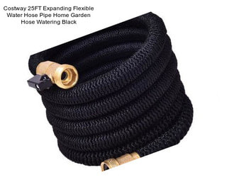 Costway 25FT Expanding Flexible Water Hose Pipe Home Garden Hose Watering Black