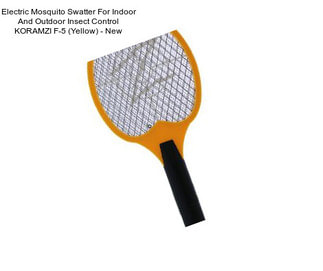 Electric Mosquito Swatter For Indoor And Outdoor Insect Control KORAMZI F-5 (Yellow) - New