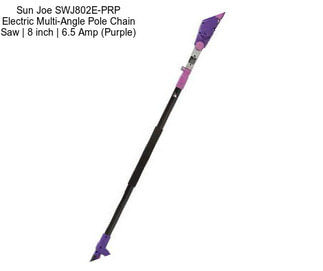 Sun Joe SWJ802E-PRP Electric Multi-Angle Pole Chain Saw | 8 inch | 6.5 Amp (Purple)